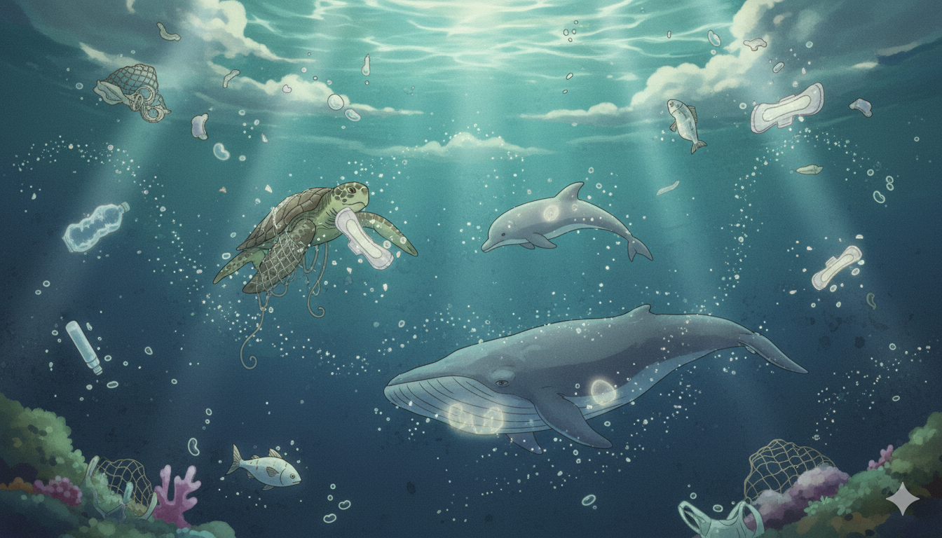 Ocean pollution & marine life impact